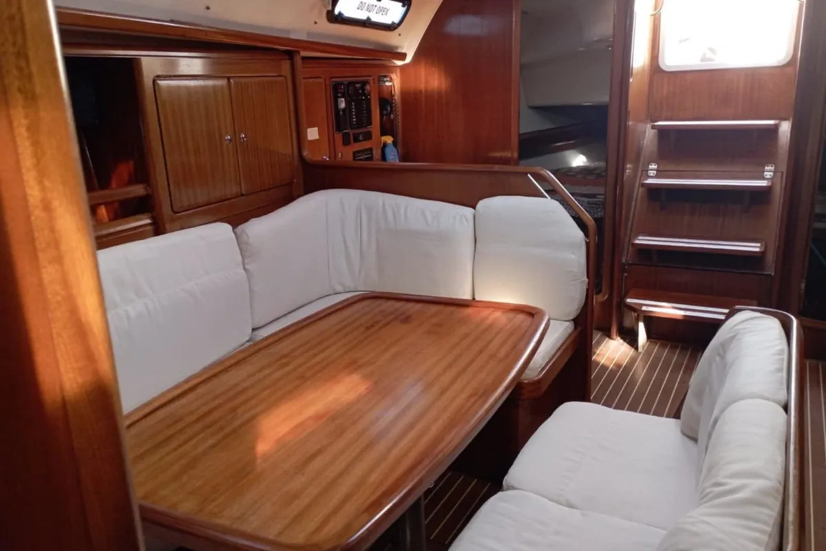 Salon of Salty Baby, a Bavaria Cruiser 40 sailboat at Salamina Municipal Unit, Greece
