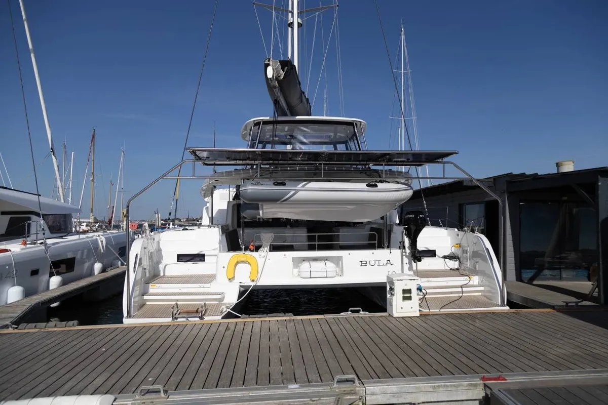Bula, a Lagoon 46 catamaran at Bonifacio / Bunifaziu, France