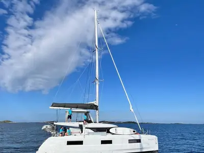 Bula, a Lagoon 46 catamaran at Bonifacio / Bunifaziu, France