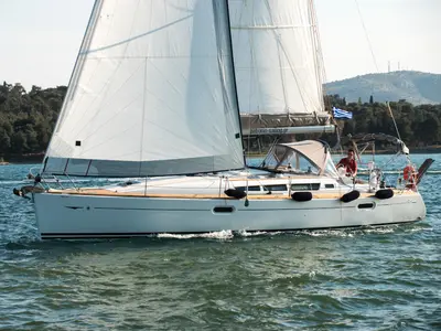 Exterior view of Triton (NEW sails 2021), a Jeanneau Sun Odyssey 42 i sailboat at Volos Municipality, Greece