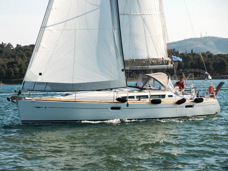 Exterior view of Triton (NEW sails 2021), a Jeanneau Sun Odyssey 42 i sailboat at Volos Municipality, Greece