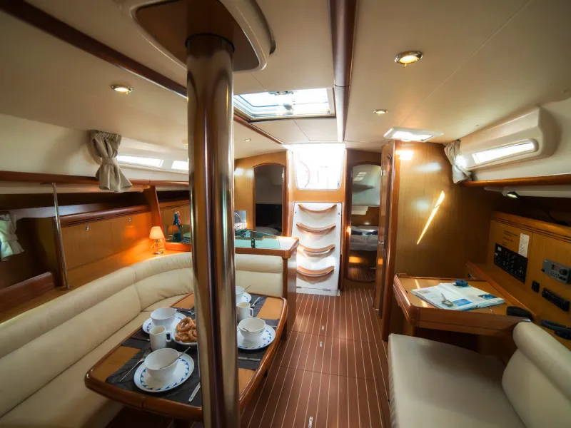 Salon of Triton (NEW sails 2021), a Jeanneau Sun Odyssey 42 i sailboat at Volos Municipality, Greece