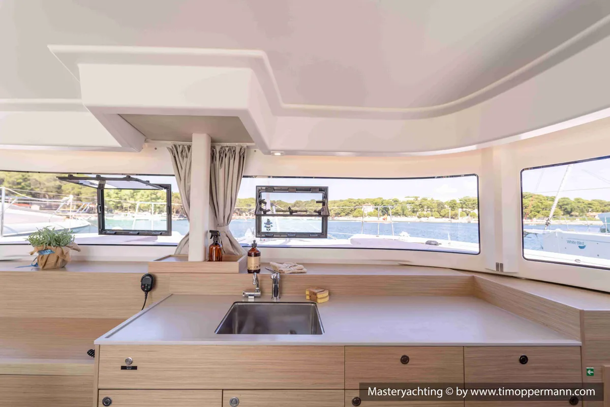 Galley of Gaia di Mare, a Lagoon 38 catamaran at Općina Medulin, Croatia