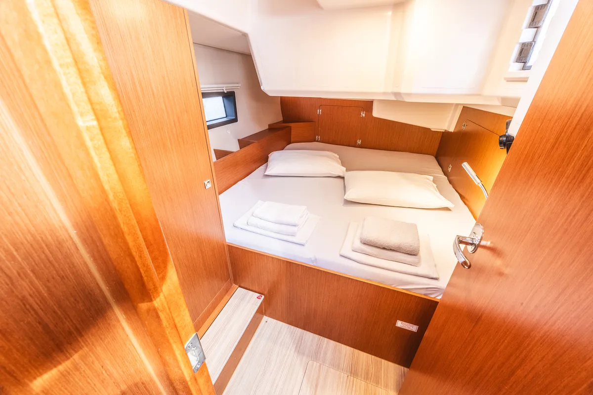 Cabin on Arian, a Bavaria C42 sailboat at Municipal Unit of Lefkada, Greece