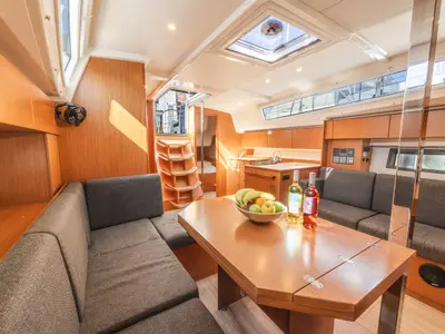 Salon of Arian, a Bavaria C42 sailboat at Municipal Unit of Lefkada, Greece