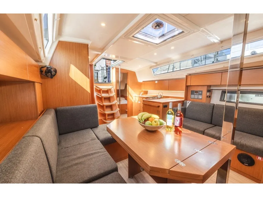 Salon of Arian, a Bavaria C42 sailboat at Municipal Unit of Lefkada, Greece