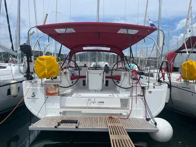 Deck of Bibi One, a Beneteau Oceanis 40.1 sailboat at Split, Croatia