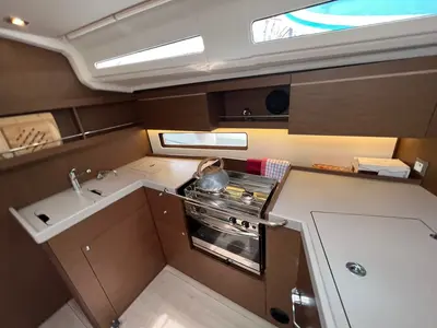 Galley of Bibi One, a Beneteau Oceanis 40.1 sailboat at Split, Croatia