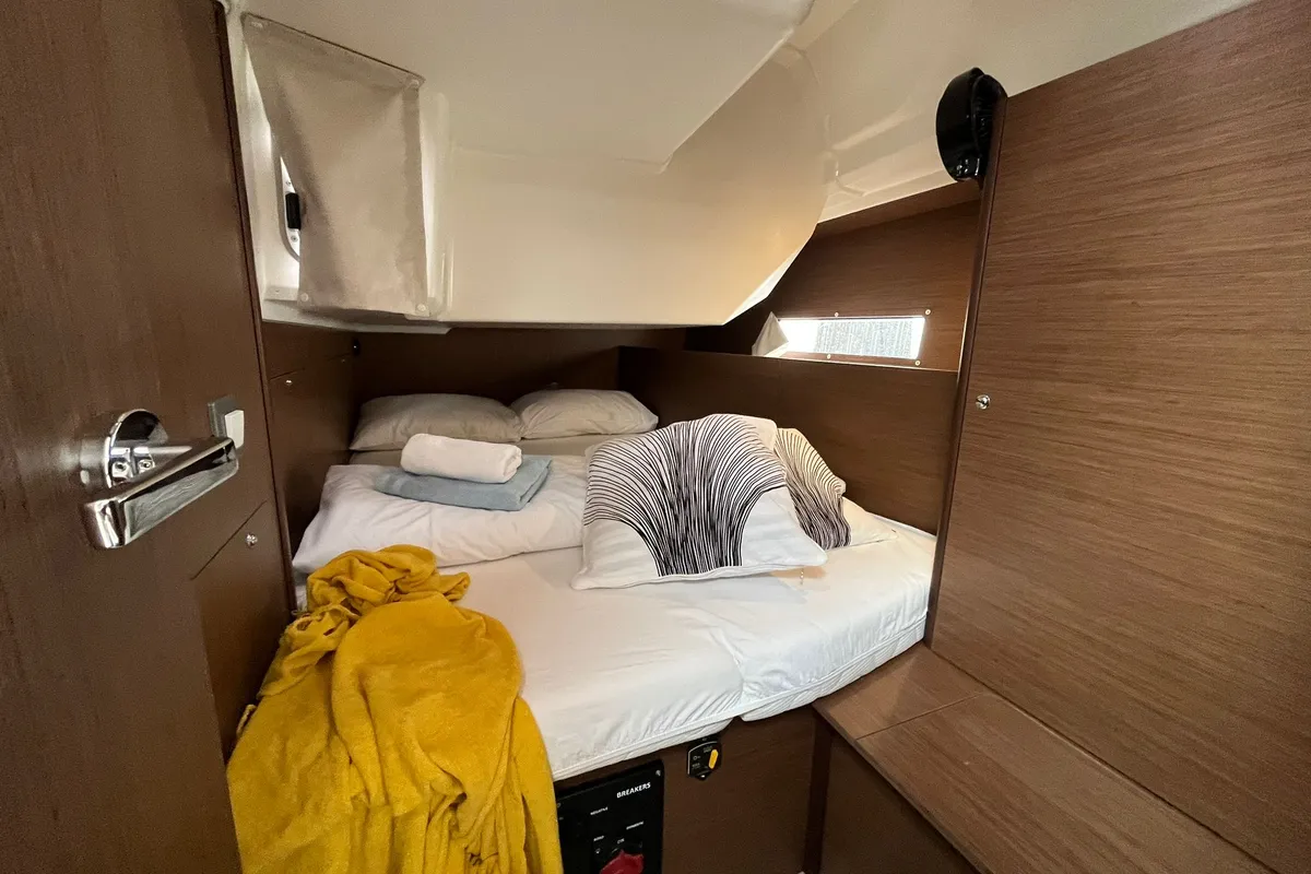 Deck of Bibi One, a Beneteau Oceanis 40.1 sailboat at Split, Croatia