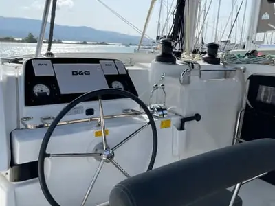 Tethys, a Lagoon 42 catamaran at Municipal Unit of Lefkada, Greece
