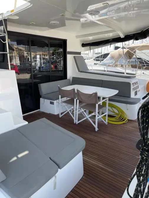 Tethys, a Lagoon 42 catamaran at Municipal Unit of Lefkada, Greece