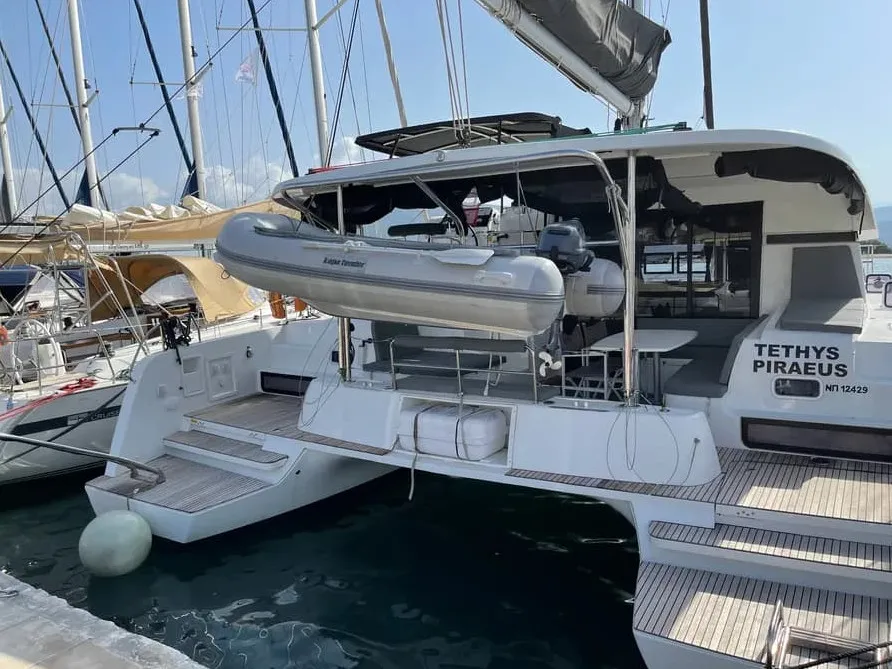 Tethys, a Lagoon 42 catamaran at Municipal Unit of Lefkada, Greece