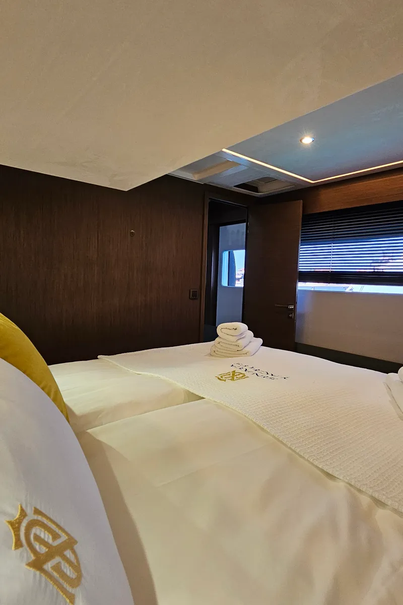 Cabin on Diamond Si, a Prestige M48 catamaran at Općina Rogoznica, Croatia