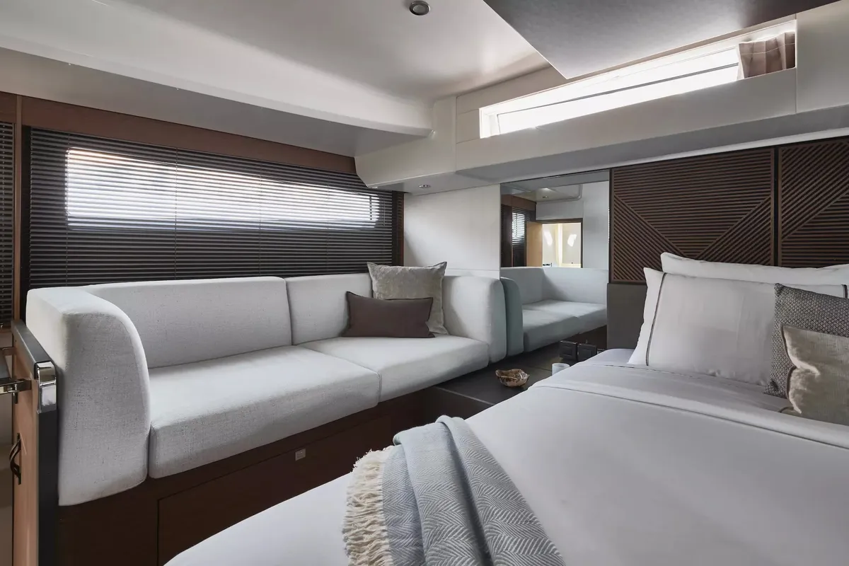 Cabin on Diamond Si, a Prestige M48 catamaran at Općina Rogoznica, Croatia