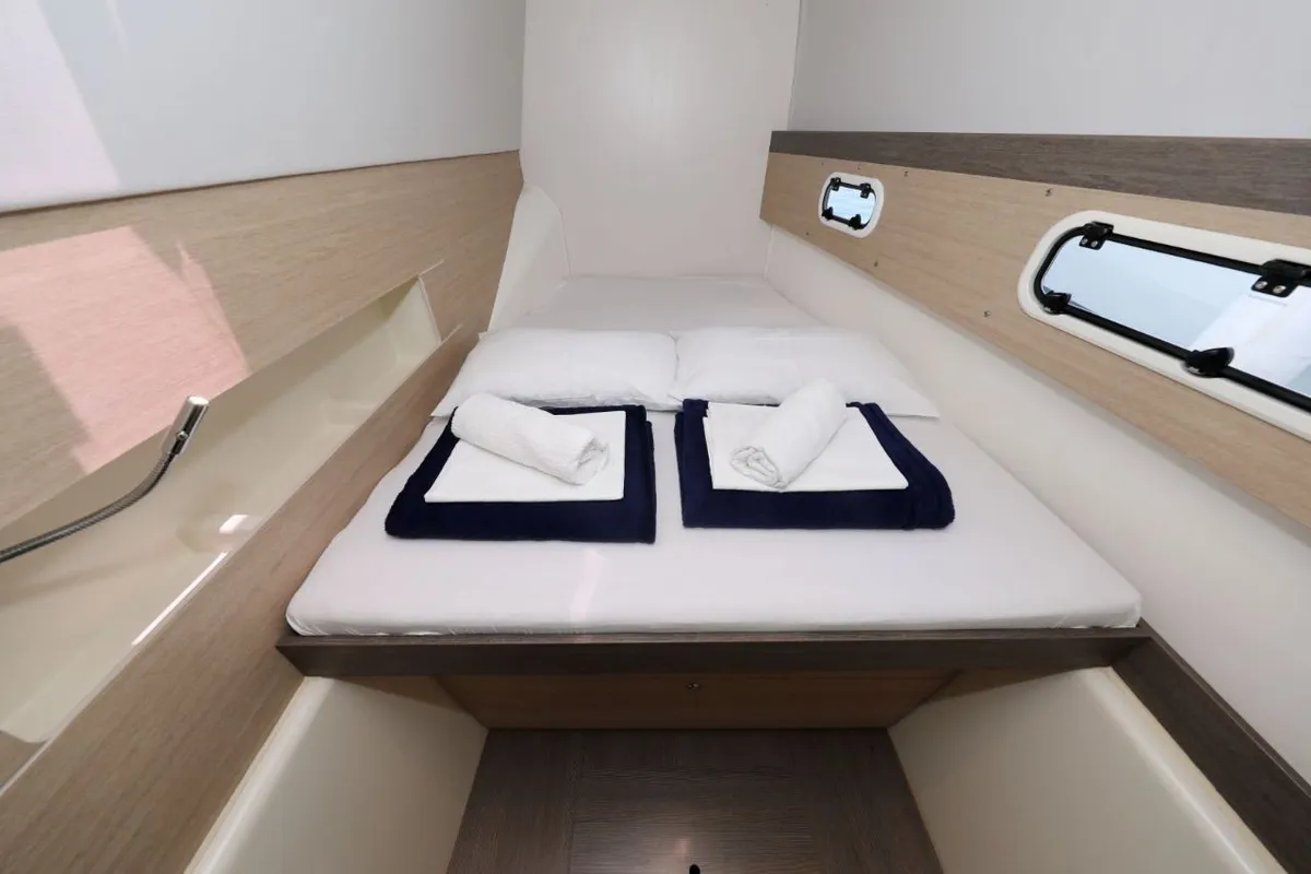 Cabin on So Far So Good, a Bali 4.0 catamaran at Zadar, Croatia