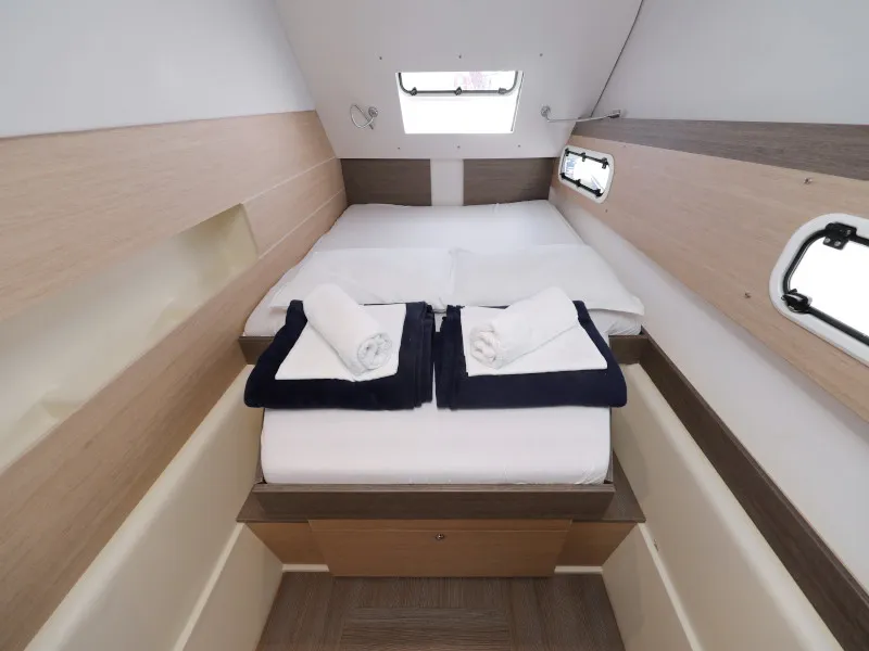 Cabin on So Far So Good, a Bali 4.0 catamaran at Zadar, Croatia