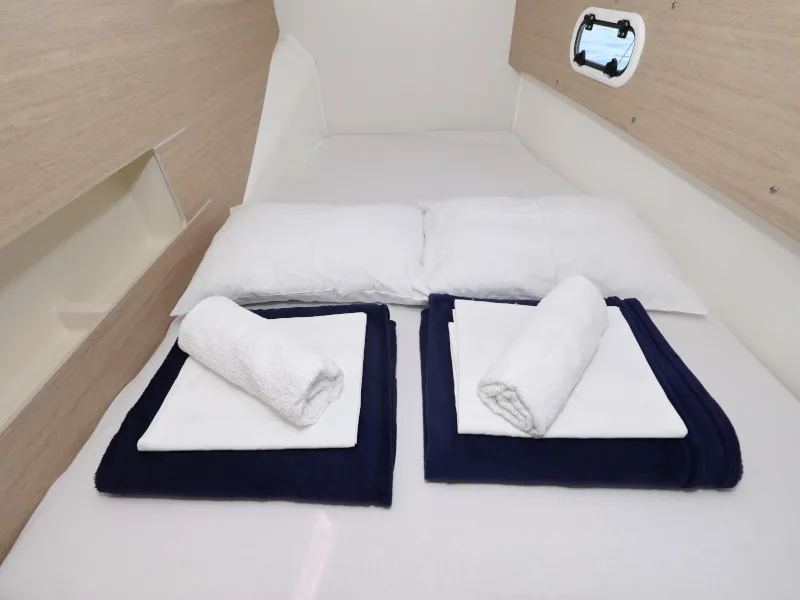 Cabin on So Far So Good, a Bali 4.0 catamaran at Zadar, Croatia