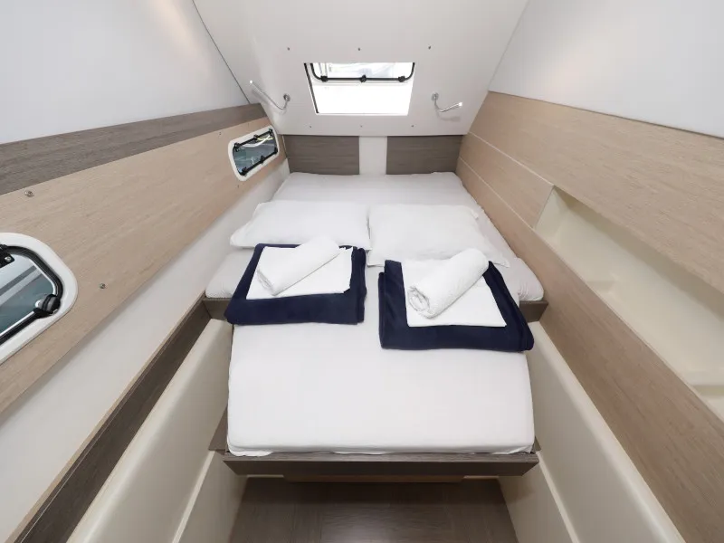 Cabin on So Far So Good, a Bali 4.0 catamaran at Zadar, Croatia