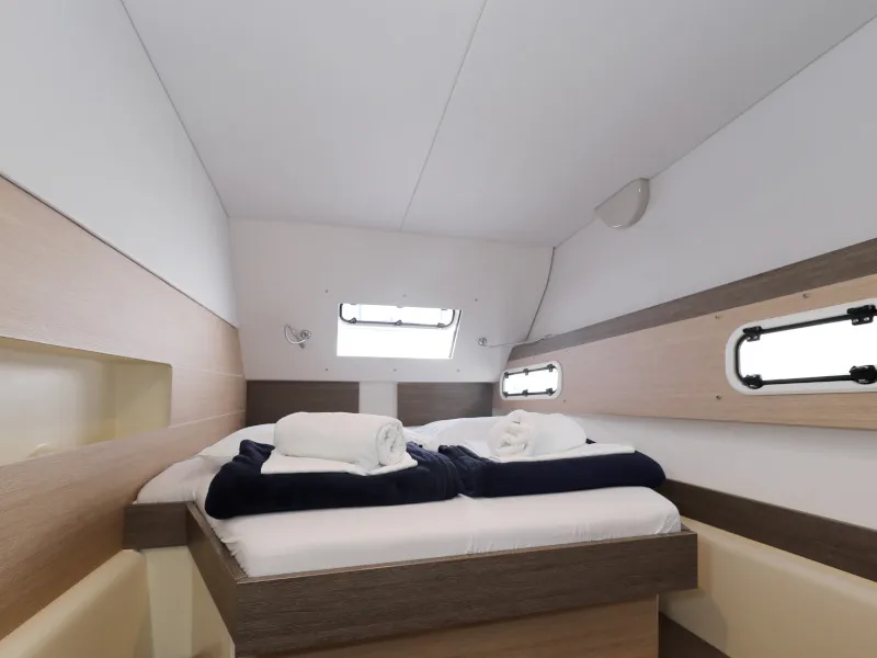 Cabin on So Far So Good, a Bali 4.0 catamaran at Zadar, Croatia