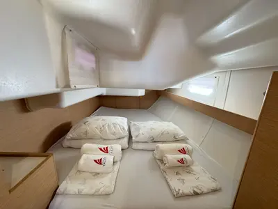 Cabin on Mona, a Elan Impression 40 sailboat at Grad Biograd na Moru, Croatia