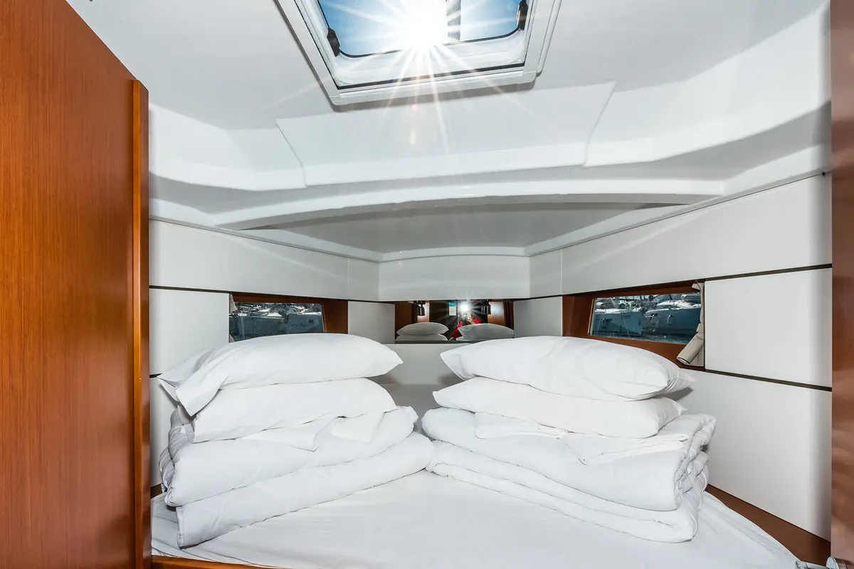 Cabin on New Order, a Beneteau Oceanis 38.1 sailboat at Grad Biograd na Moru, Croatia