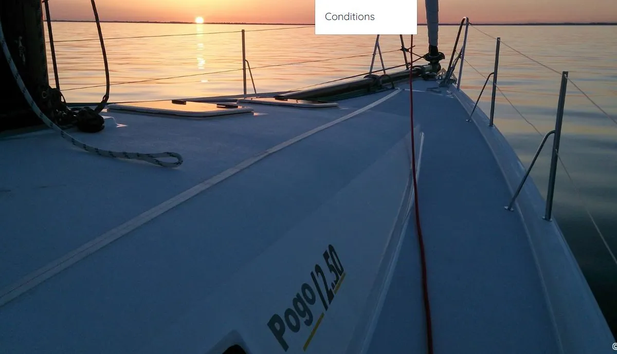 Exterior view of GREENGO 2, a Pogo 12.5 sailboat at La Rochelle, France