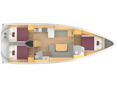 AI, a Bavaria C42 sailboat at Municipal Unit of Lefkada, Greece