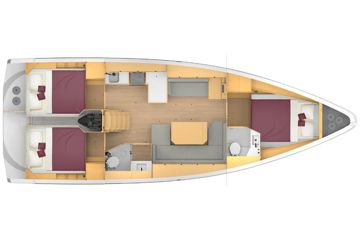 AI, a Bavaria C42 sailboat at Municipal Unit of Lefkada, Greece