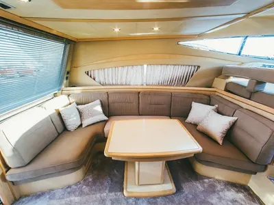 Salon of Bluebell, a Ferretti Yachts 460i motor yacht at Podstrana - Miljevac, Croatia
