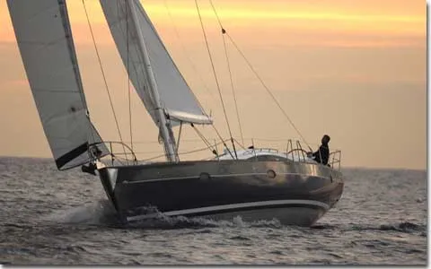 Exterior view of Maja 07, a Elan 514 Impression sailboat at Pirovac, Croatia