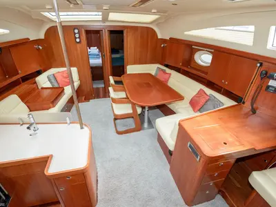 Salon of Maja 07, a Elan 514 Impression sailboat at Pirovac, Croatia