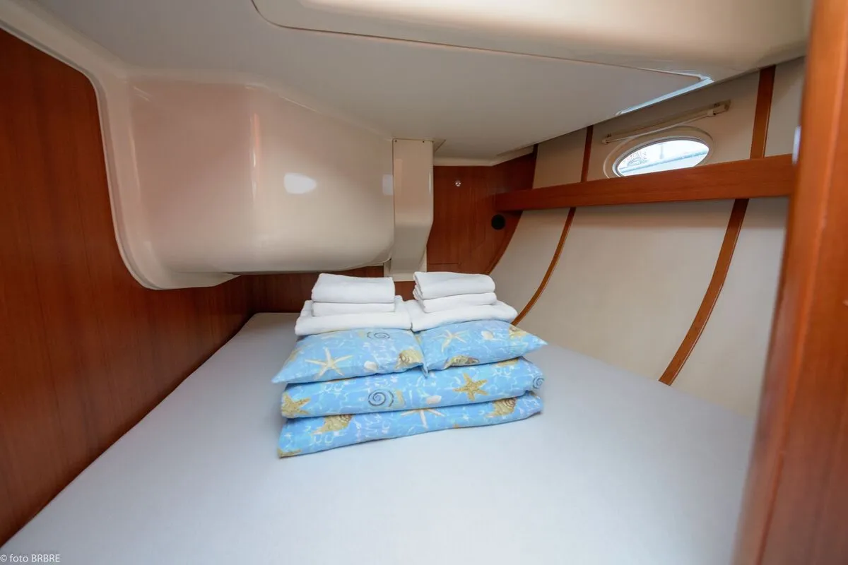 Cabin on Maja 07, a Elan 514 Impression sailboat at Pirovac, Croatia