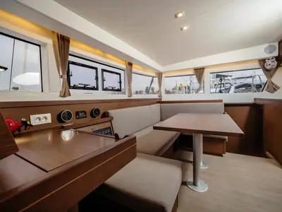 Salon of Gelso - Standard line, a Lagoon 40 catamaran at Olbia, Italy