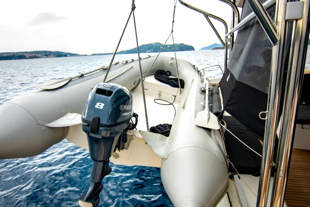 ZAKI, a Lagoon 42 catamaran at Skiathos, Greece