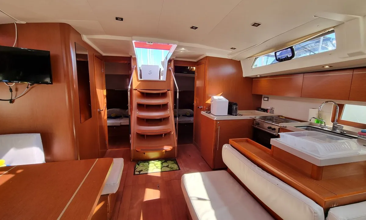 Salon of South Point, a Beneteau Oceanis 51.1 sailboat at Split, Croatia