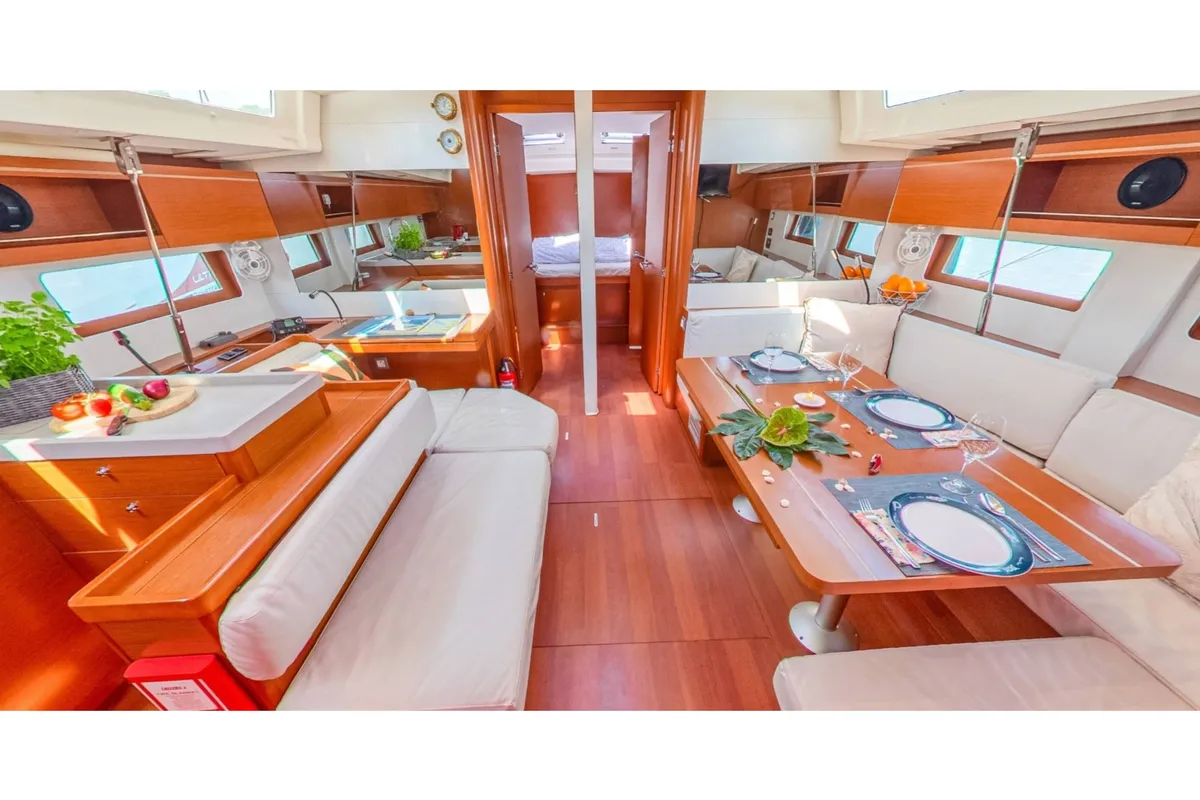Salon of South Point, a Beneteau Oceanis 51.1 sailboat at Split, Croatia