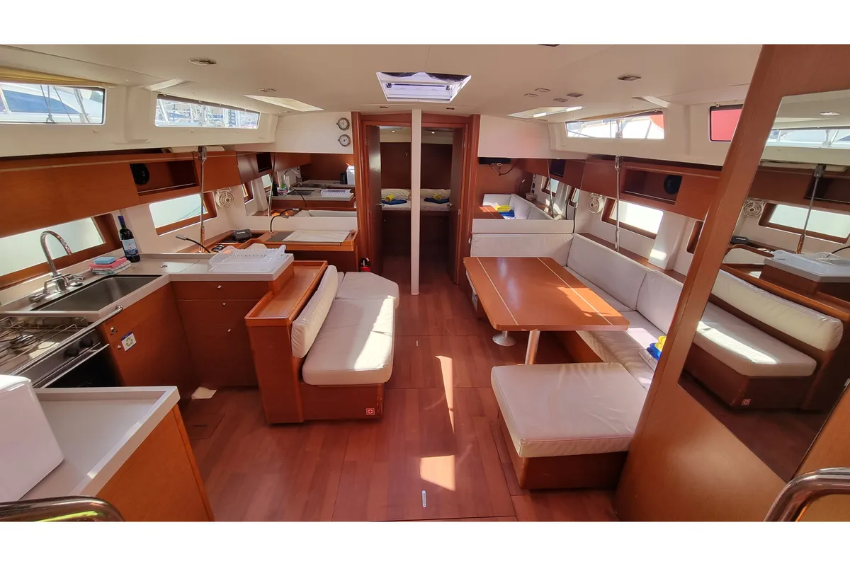 Salon of South Point, a Beneteau Oceanis 51.1 sailboat at Split, Croatia