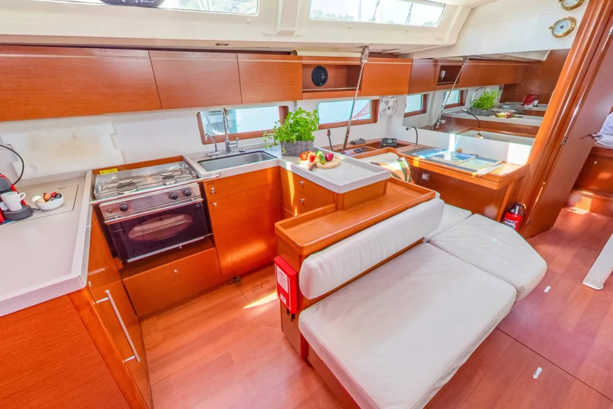 Galley of South Point, a Beneteau Oceanis 51.1 sailboat at Split, Croatia