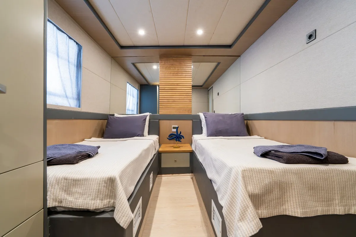 Cabin on Albatros Explorer, a Custom Made Albatros Explorer motor yacht at Fethiye, Turkey