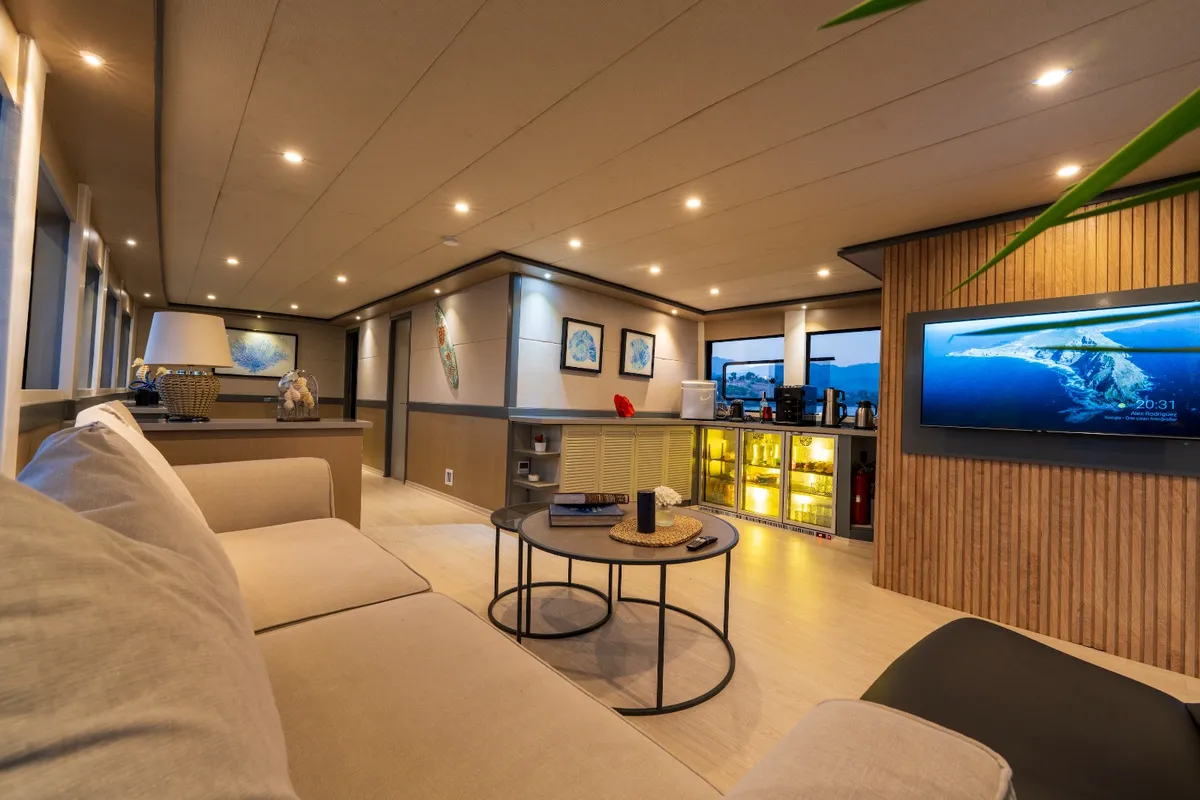 Salon of Albatros Explorer, a Custom Made Albatros Explorer motor yacht at Fethiye, Turkey