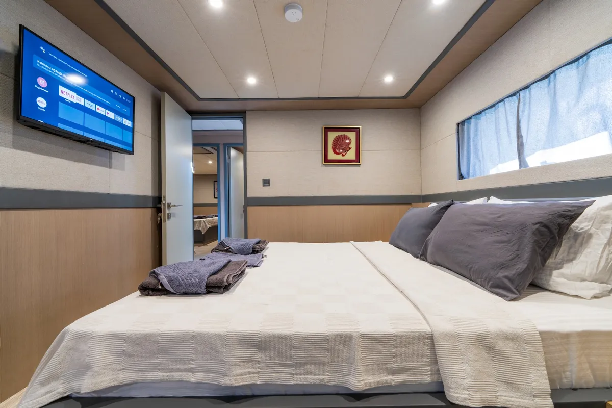 Cabin on Albatros Explorer, a Custom Made Albatros Explorer motor yacht at Fethiye, Turkey