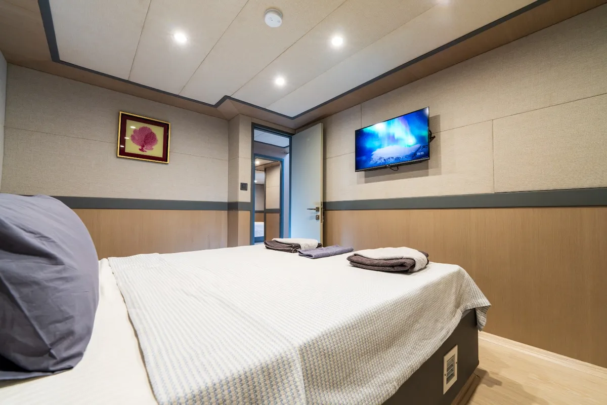Cabin on Albatros Explorer, a Custom Made Albatros Explorer motor yacht at Fethiye, Turkey