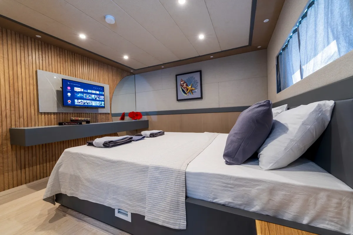 Cabin on Albatros Explorer, a Custom Made Albatros Explorer motor yacht at Fethiye, Turkey