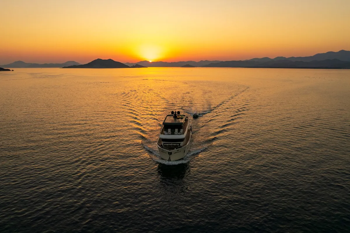 Exterior view of Albatros Explorer, a Custom Made Albatros Explorer motor yacht at Fethiye, Turkey