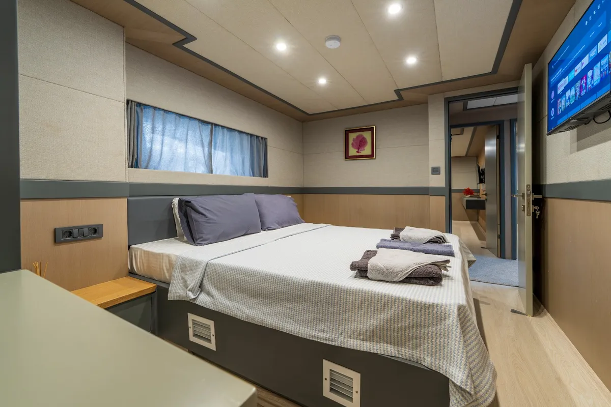 Cabin on Albatros Explorer, a Custom Made Albatros Explorer motor yacht at Fethiye, Turkey