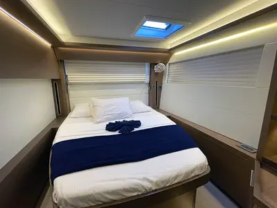 Cabin on Ragnarök, a Lagoon 50 catamaran at Seget Donji, Croatia