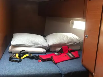 Cabin on Alboran Grappa (Las Galletas), a Jeanneau Sun Odyssey 519 sailboat at Elephant Butte Estates, United States