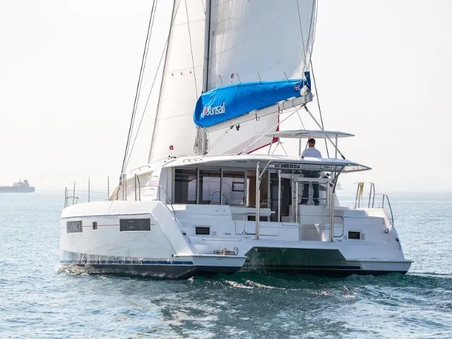 Exterior view of Sunsail 404 Classic, a Leopard 40 catamaran at Dubrovnik, Croatia