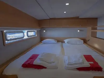 Cabin on Seabar, a Catana 50 catamaran at Lisbon, Portugal