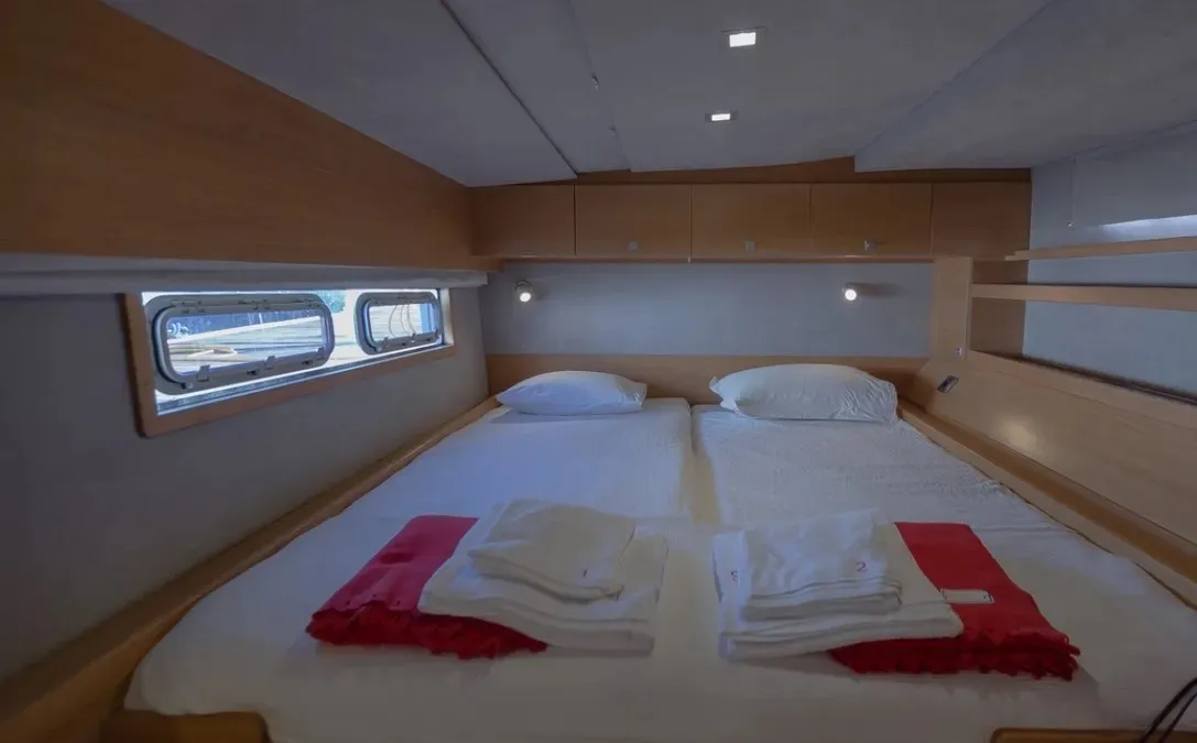 Cabin on Seabar, a Catana 50 catamaran at Lisbon, Portugal
